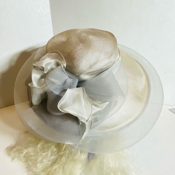 Vintage MARZI Neiman Marcus Gray Derby Hat main image 4